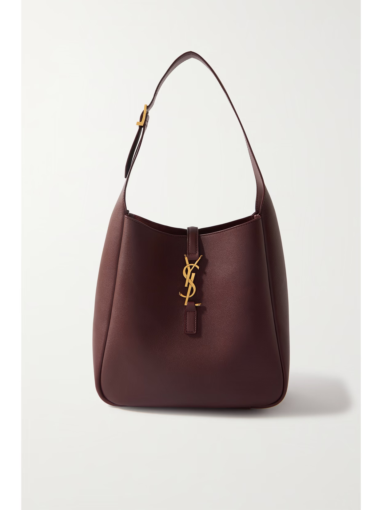 SAINT LAURENT - Le 5 À 7 Supple Small Leather Shoulder Bag - Burgundy | NET-A-PORTER (US)