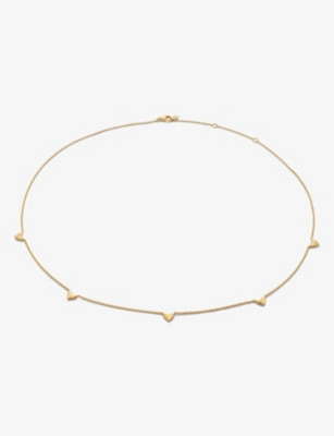 Heart Station 18ct yellow gold-plated vermeil sterling-silver necklace | Selfridges
