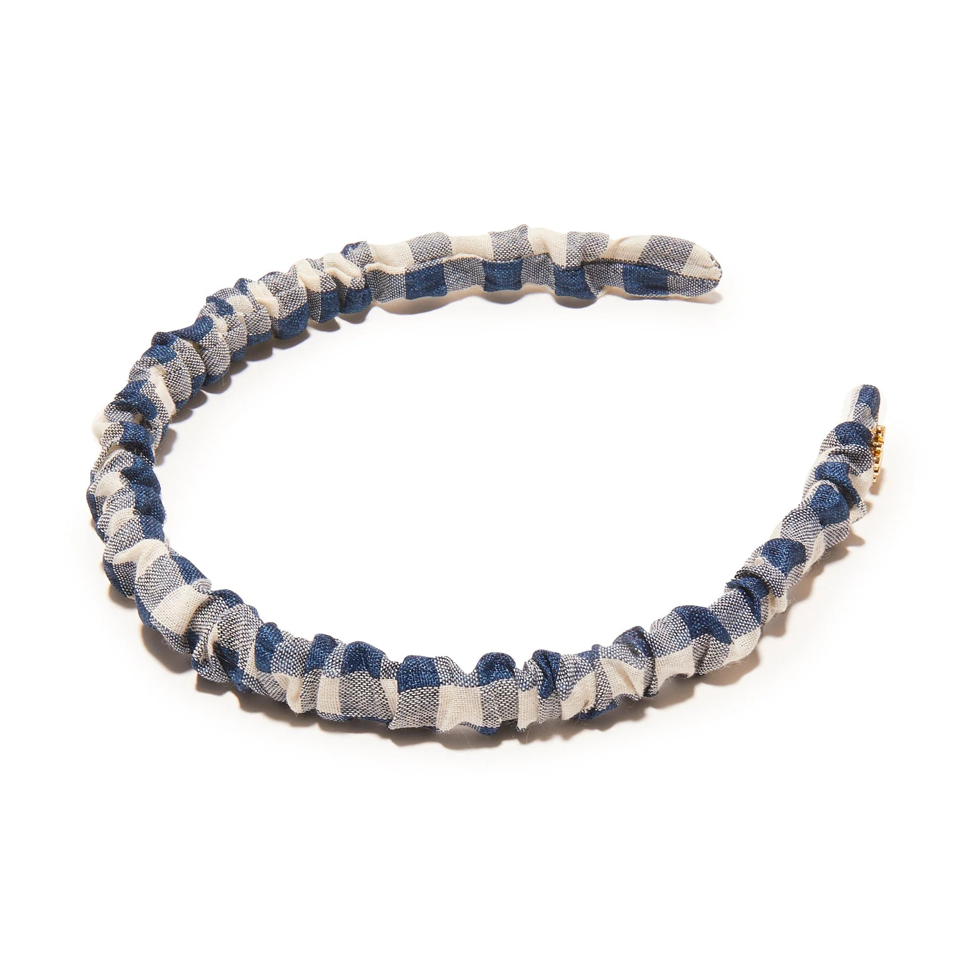 NAVY JESSIE GINGHAM HEADBAND | LELE SADOUGHI
