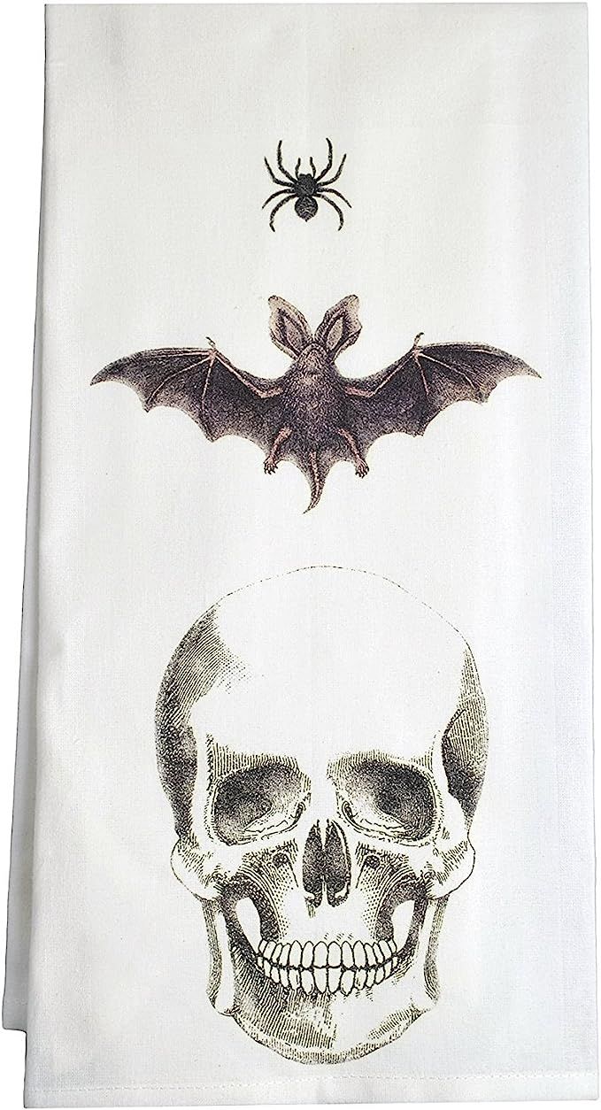 Montgomery Street Spider, Bat and Skull Cotton Flour Sack Dish Towel | Amazon (US)