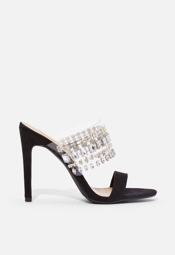 Carlin Embellished Strap Heeled Sandal | JustFab