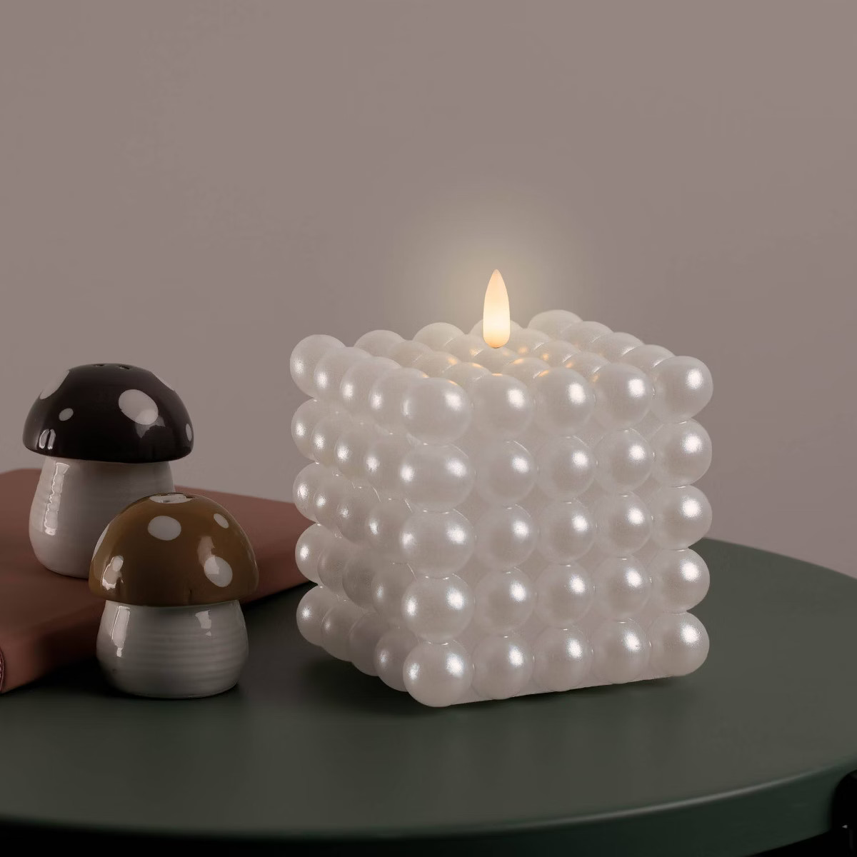Teen 4" Flameless Square Bubble Candle - West & Arrow | Target