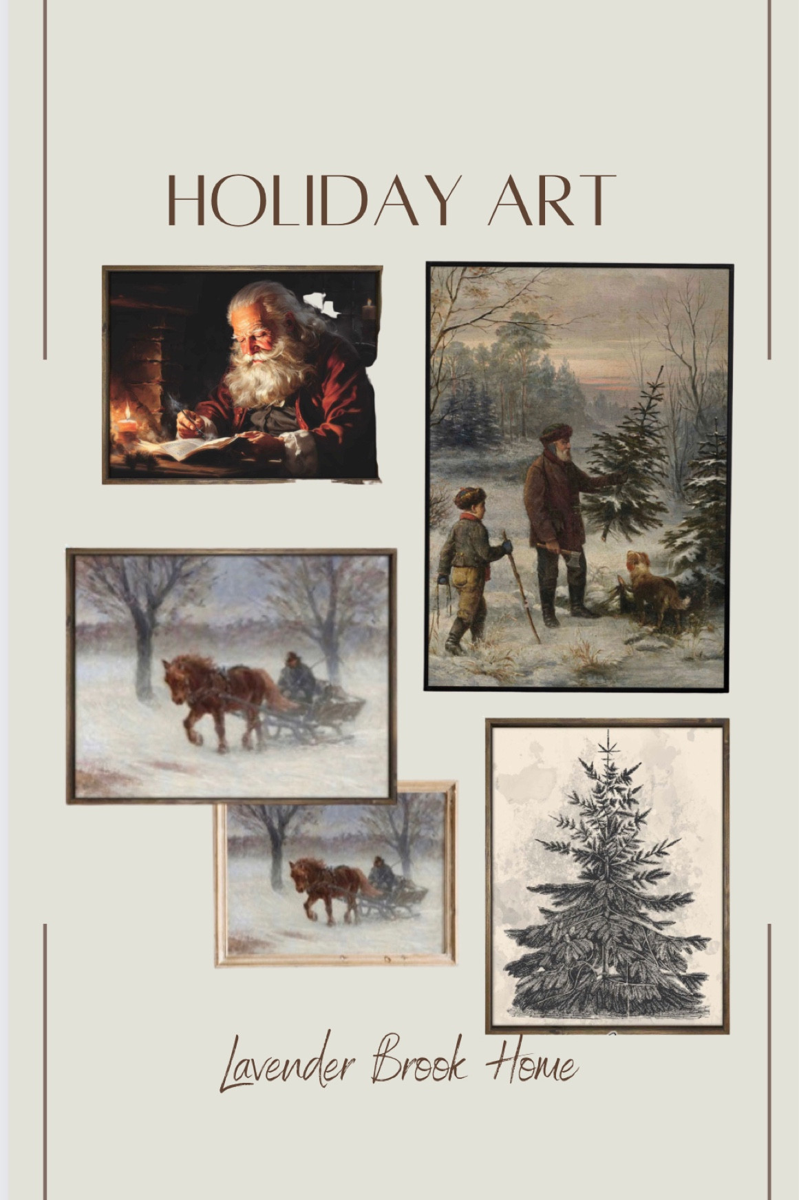Collection of moody and timeless holiday art for your mantel or anywhere else in your holiday home. 

#LTKHoliday #LTKHolidaySale #LTKSeasonal