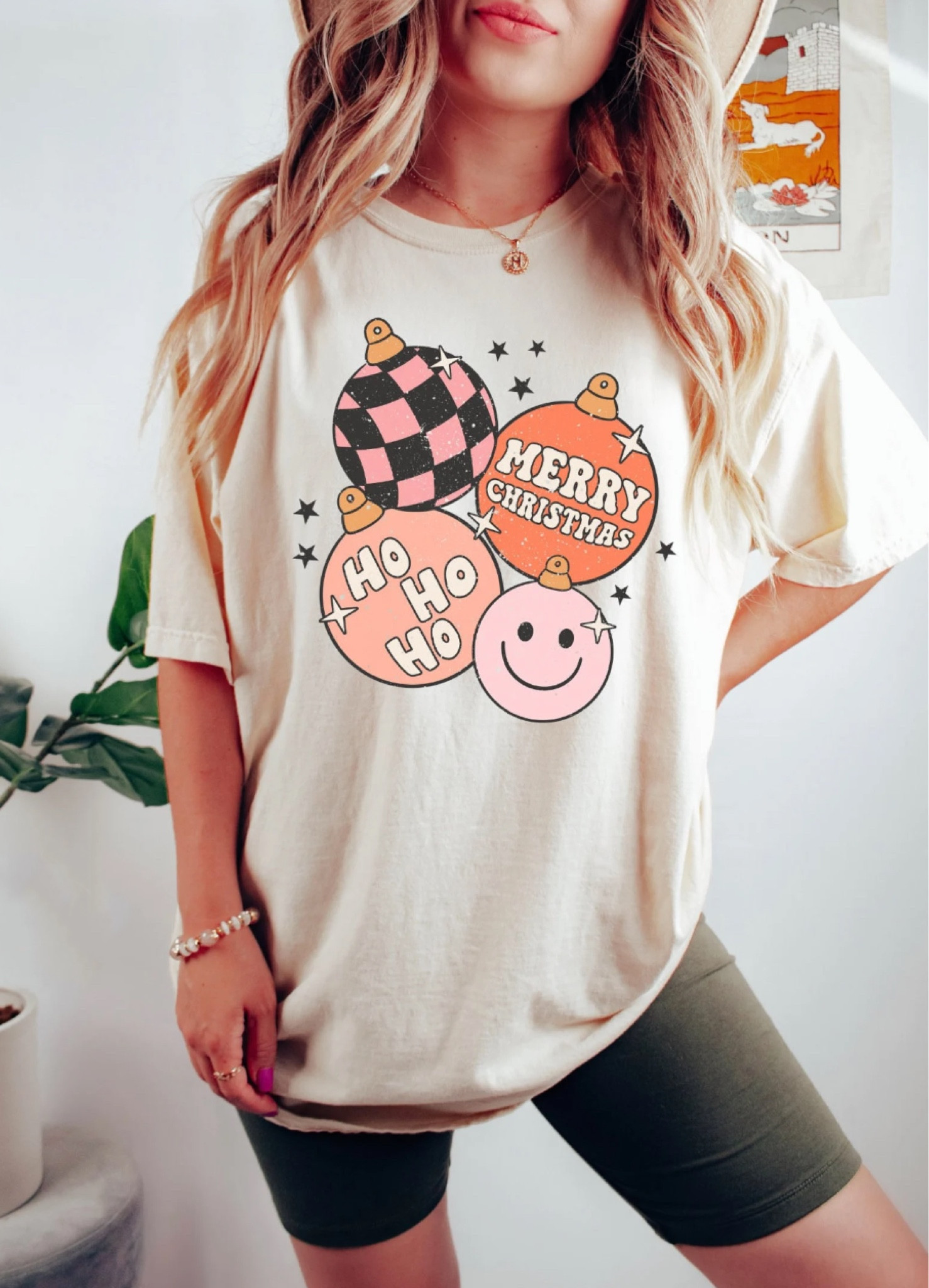 oversized christmas graphic tee, retro holiday tshirt, casual colorful style, vintage ornaments, etsy finds 

#LTKHoliday #LTKSeasonal #LTKunder50