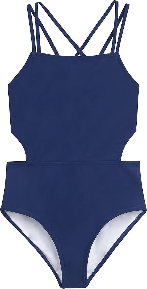 Kanu Surf Girls' Beach Girl Sport Cut-Out One Piece Swimsuit | Amazon (US)