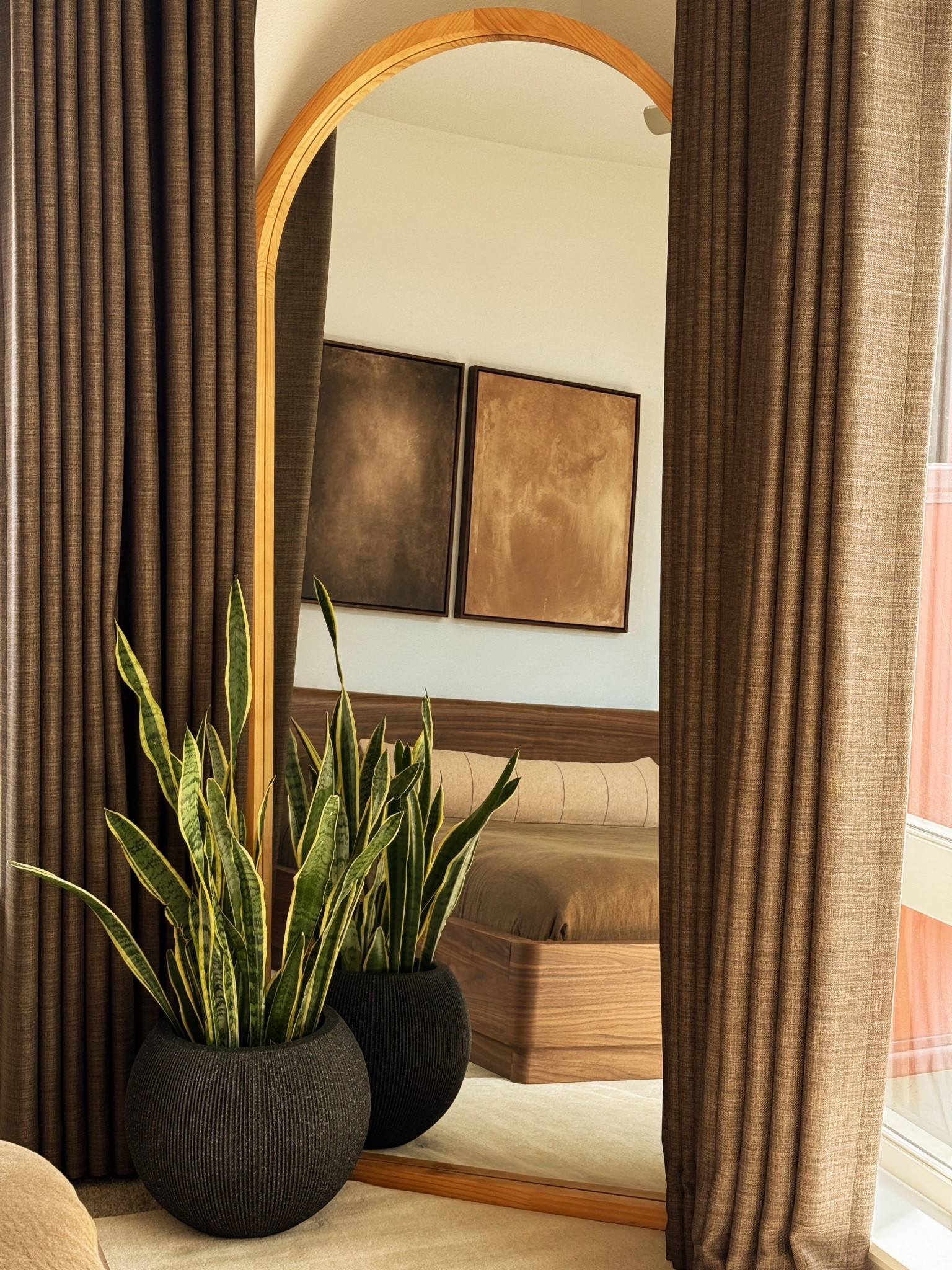 Primary BedroomView ✨ 
Curtains : discount code - Vandy15

Lumbar pillow - NEUTRALHOMEBODY - discount code

Wall Art : use code: NEUTRALHOMEBODY15 for 15% off
Link to the canvas duo: 
https://aureous.co/en-us/products/espresso-latte-framed-canvas-art-duo

#LTKStyleTip #LTKSeasonal #LTKHome