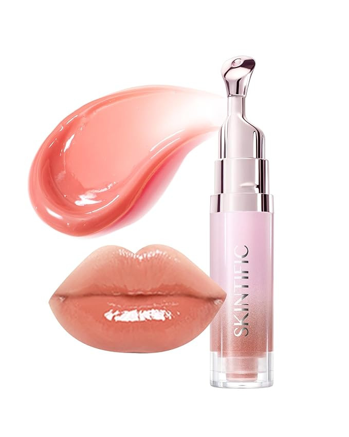 Peptide Brightening Lip Serum, Hydrating & Plumping Tinted Lip Gloss, Moisturizing Lip Balm with ... | Amazon (US)