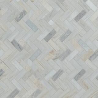 MSI Angora Herringbone 12 in. x 12 in. x 10 mm Polished Marble Mosaic Tile (1 sq. ft.) ANGORA-HBP... | The Home Depot