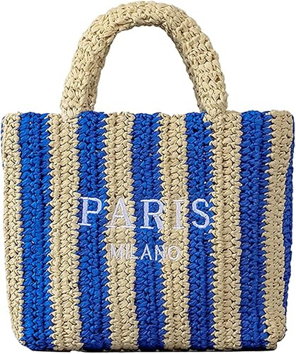Straw Beach Bag for Women Summer Woven Tote Bag Packable Straw Purses and Handbags for Vacation H... | Amazon (US)