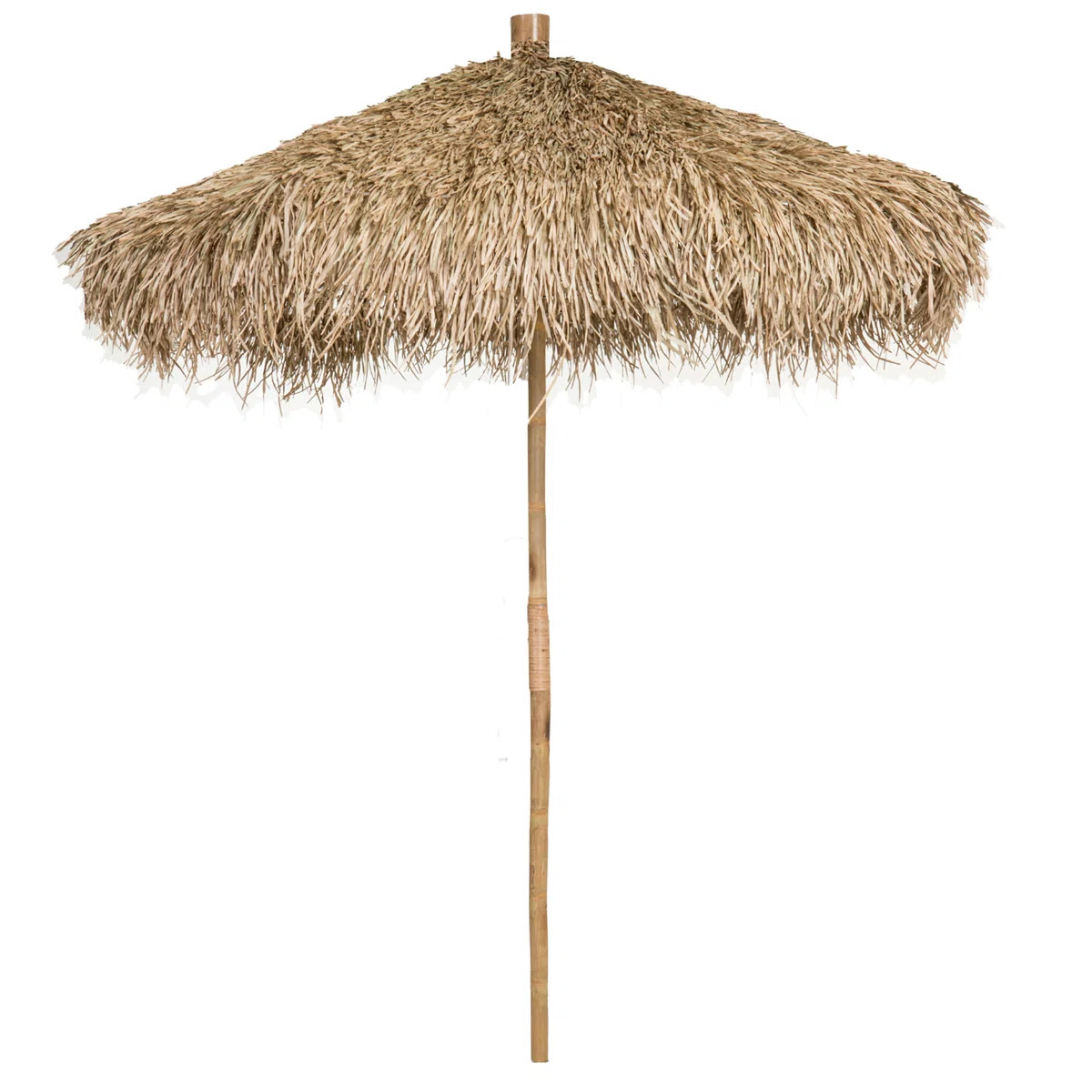 7 Ft. Sea Grass Thatch Bamboo Patio Umbrella For Outdoor Market Umbrella | Wayfair North America