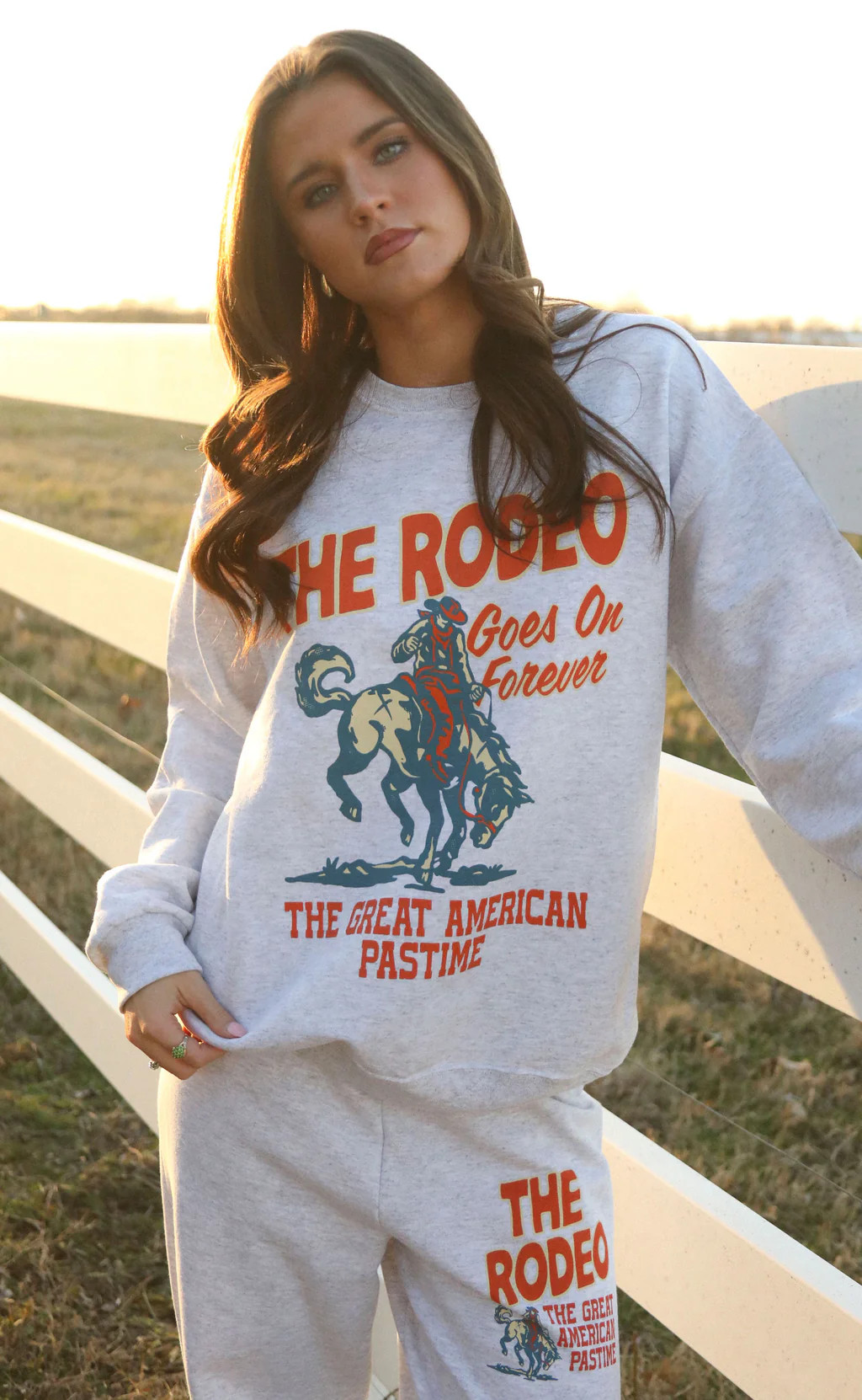 charlie southern: rodeo forever sweatshirt - grey | RIFFRAFF