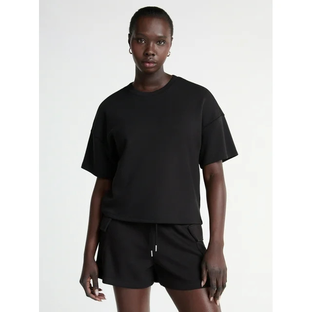 Scoop Women's and Women’s Plus Ultimate ScubaKnit Boxy Tee, Sizes XS-4X | Walmart (US)