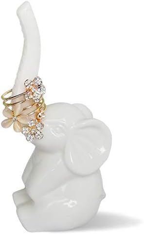 HOME SMILE Elephant Ring Holder for Jewelry,Engagement Wedding Ring Display Holder Stand Trinket Tra | Amazon (US)