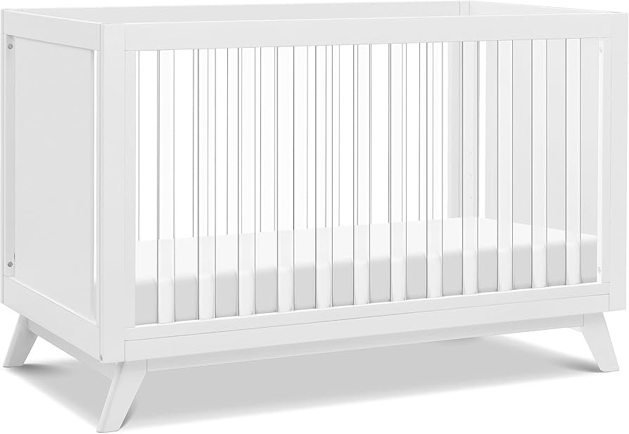 DaVinci Otto 3-in-1 Convertible Crib in White with Acrylic Slats, Greenguard Gold Certified | Amazon (US)