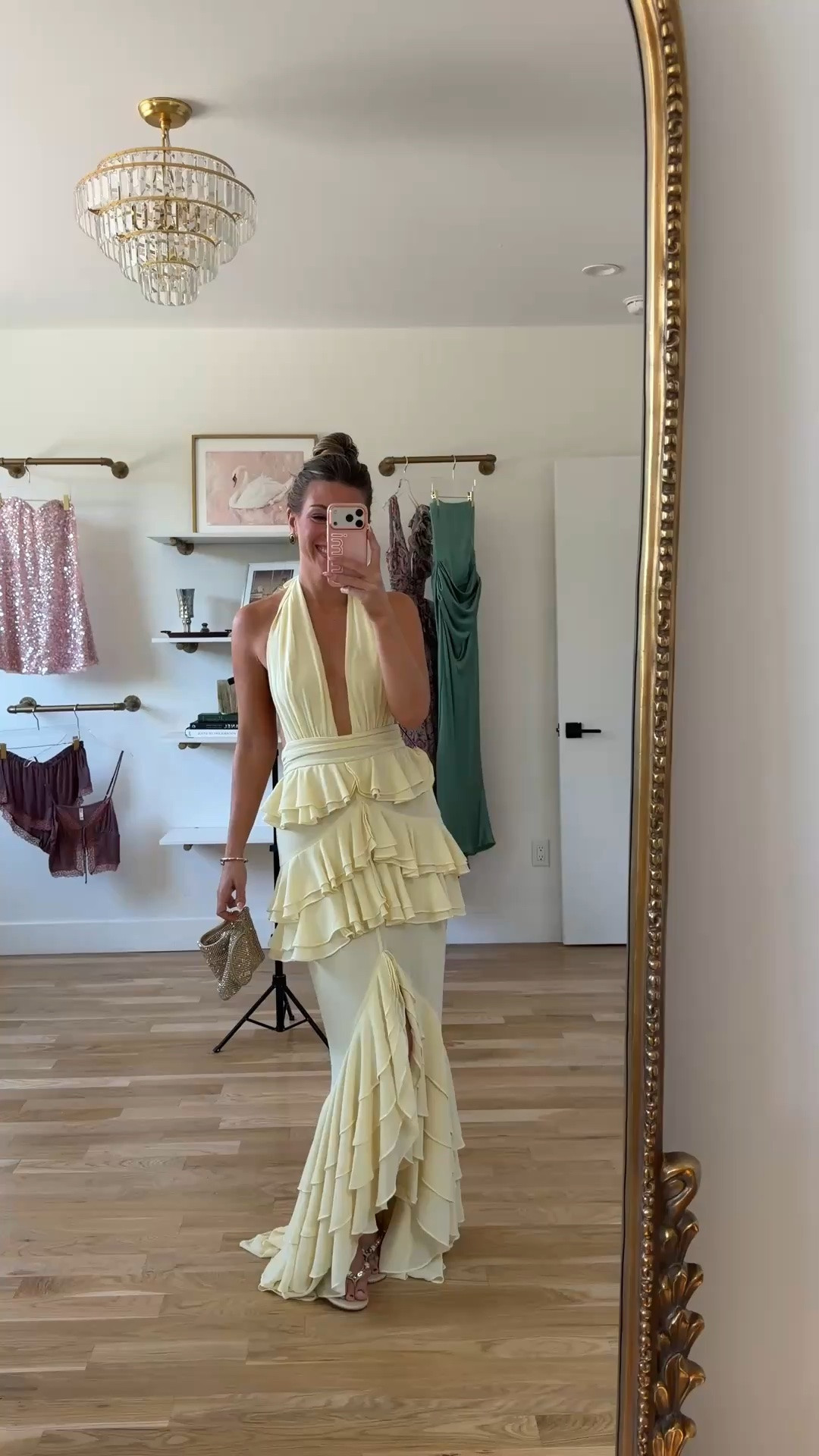 yellow halter maxi with a plunging neckline, and tiered ruffle waist summer wedding guest dress for every girl 💍🌼

I’m 5’4” & wearing my usual smalls/2

summer wedding guest dresses, wedding guest dresses, cocktail dresses, semi-formal dresses, black tie wedding guest dresses, destination wedding guest dresses, garden party dresses, wedding guest outfit ideas

#LTKgrwm #LTKSeasonal #LTKWedding