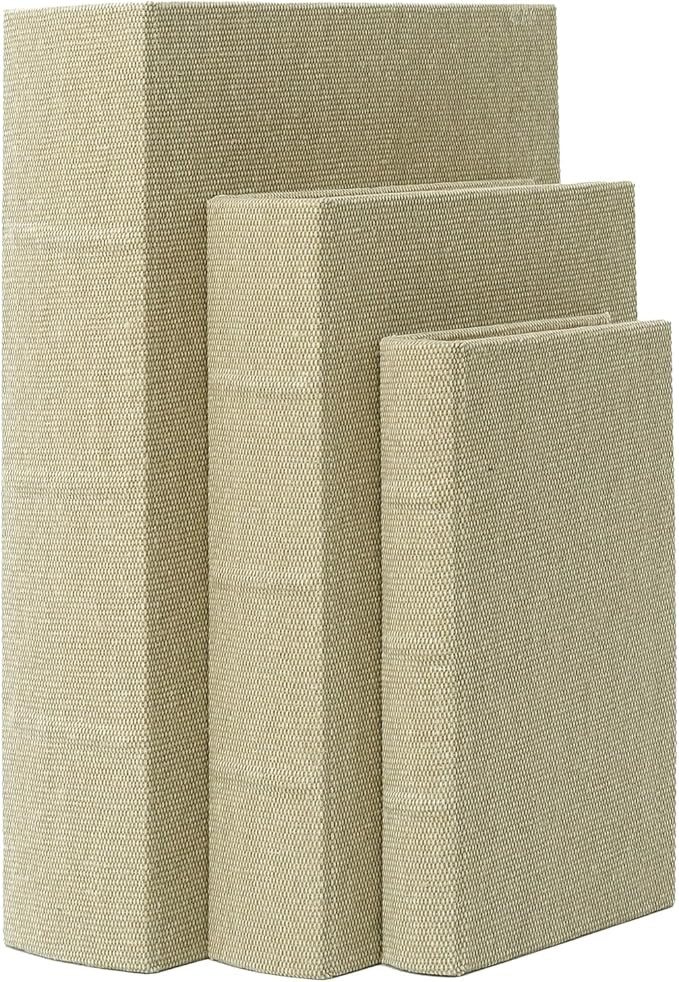 DECOR4SEASON Decorative Book Boxes Set of 3 – Modern Faux Linen & Wood Hidden Storage for Coffe... | Amazon (CA)