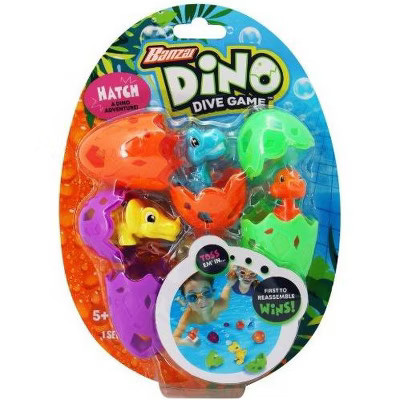 Banzai Dino Dive Game Kids Dinosaur Adventure Pool Summer Fun - 9 Piece | Target