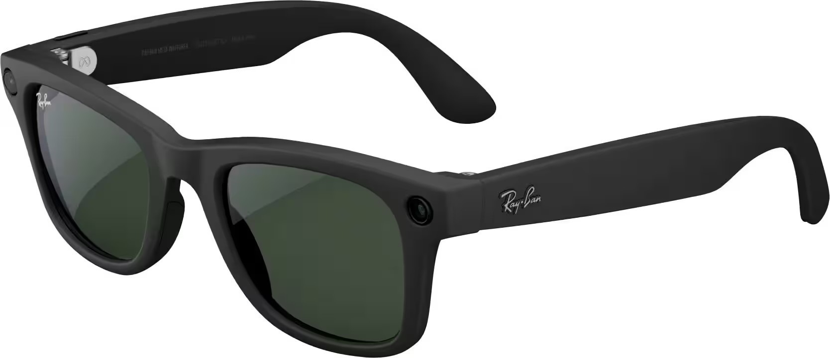 Ray-Ban Meta - Wayfarer glasses with Meta AI, Audio, Photo, Video Compatibility - Clear to Green Transitions Lenses (Refurbished) - Matte Black | Best Buy U.S.