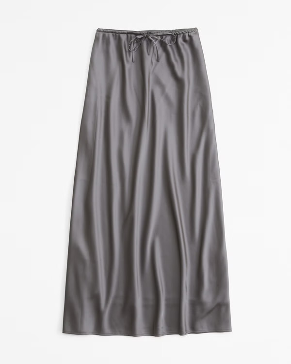 Women's Mid Rise Satin Maxi Skirt | Women's Bottoms | Abercrombie.com | Abercrombie & Fitch (US)