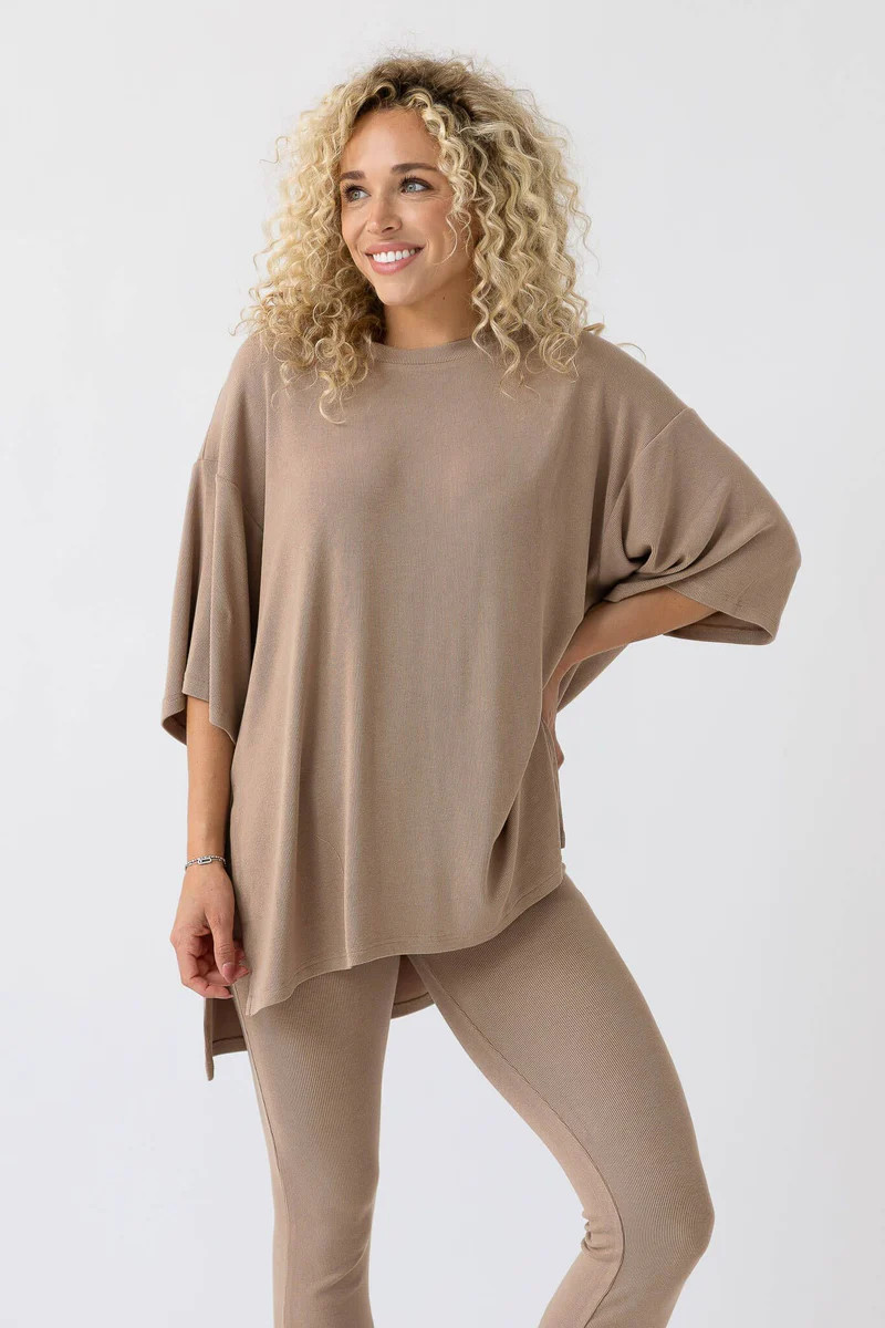 All Weekend Long Pant Set Biscotti | The Foxy Kind