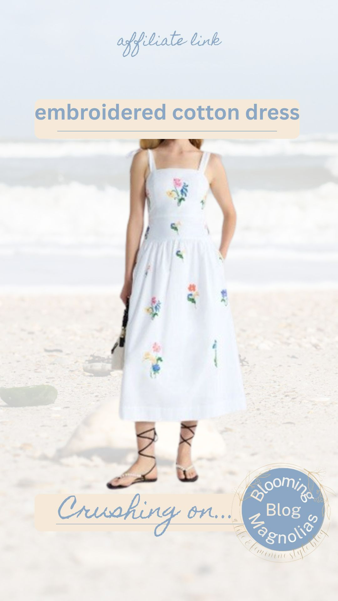 This embroidered cotton dress is gorgeous and under $40!
