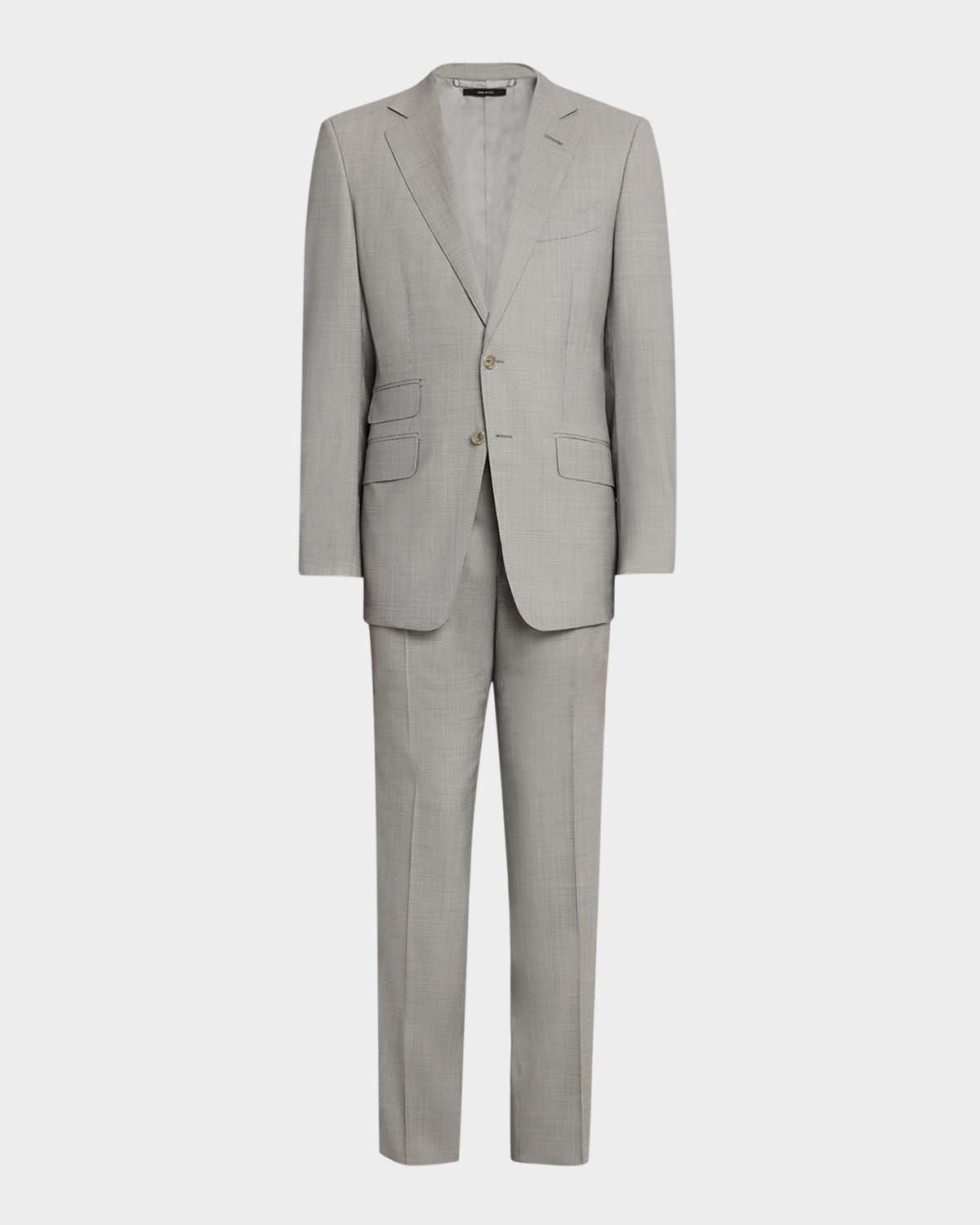 Men & apos;s Wool Basketweave Notch-Lapel Two-Piece Suit | Neiman Marcus