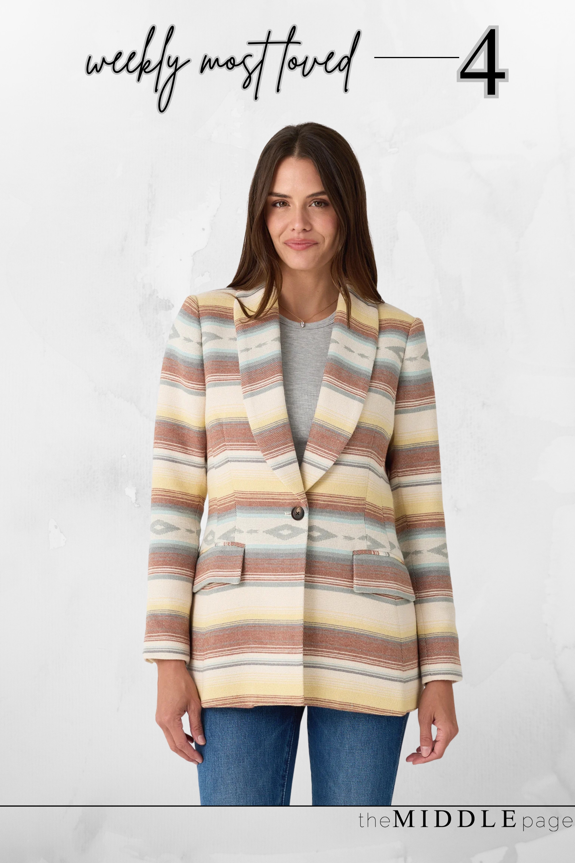 This blazer is such a pretty way to add structure without feeling too corporate. I love it for fall outfits with denim, but it would also be perfect for teacher outfits, casual Fridays, or business casual workwear. #LTKOver40 #FallOutfitsWomen #TeacherOutfits #BusinessCasualWorkwear 

 