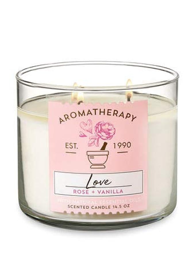 Bath & Body Works 3-Wick Aromatherapy Candle in LOVE — ROSE & VANILLA | Amazon (US)