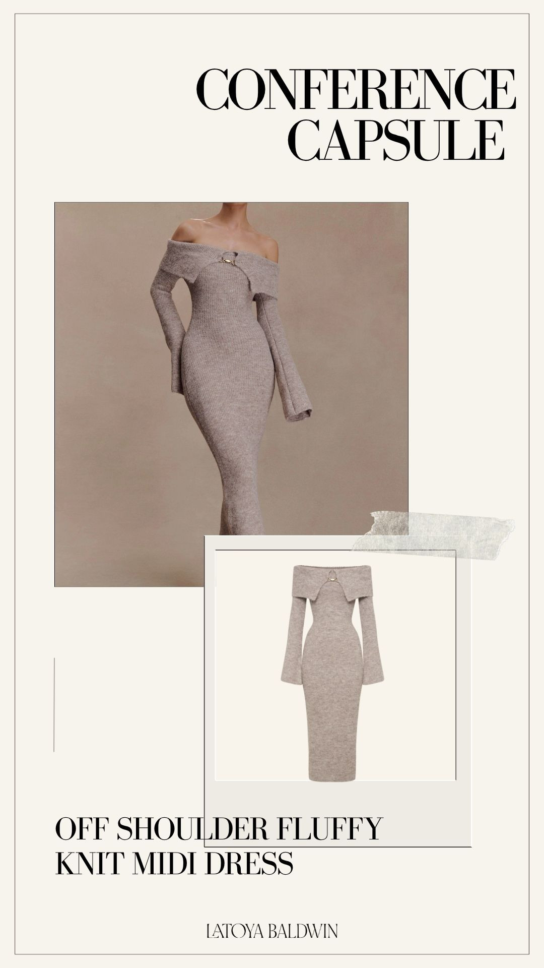 A simple knit midi dress that works for long days. Soft, comfortable, and the off shoulder detail feels special. If you want more coverage or a little warmth, add a button down or fitted shirt underneath. It gives the dress a polished, layered feel without doing too much.
#knitdress #mididress #conferencestyle #conferenceoutfit 

 

#LTKWorkwear #LTKStyleTip #LTKSeasonal