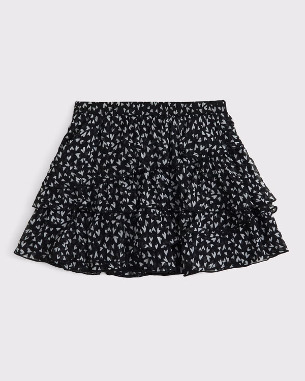 chiffon ruffle skort | Abercrombie & Fitch (US)