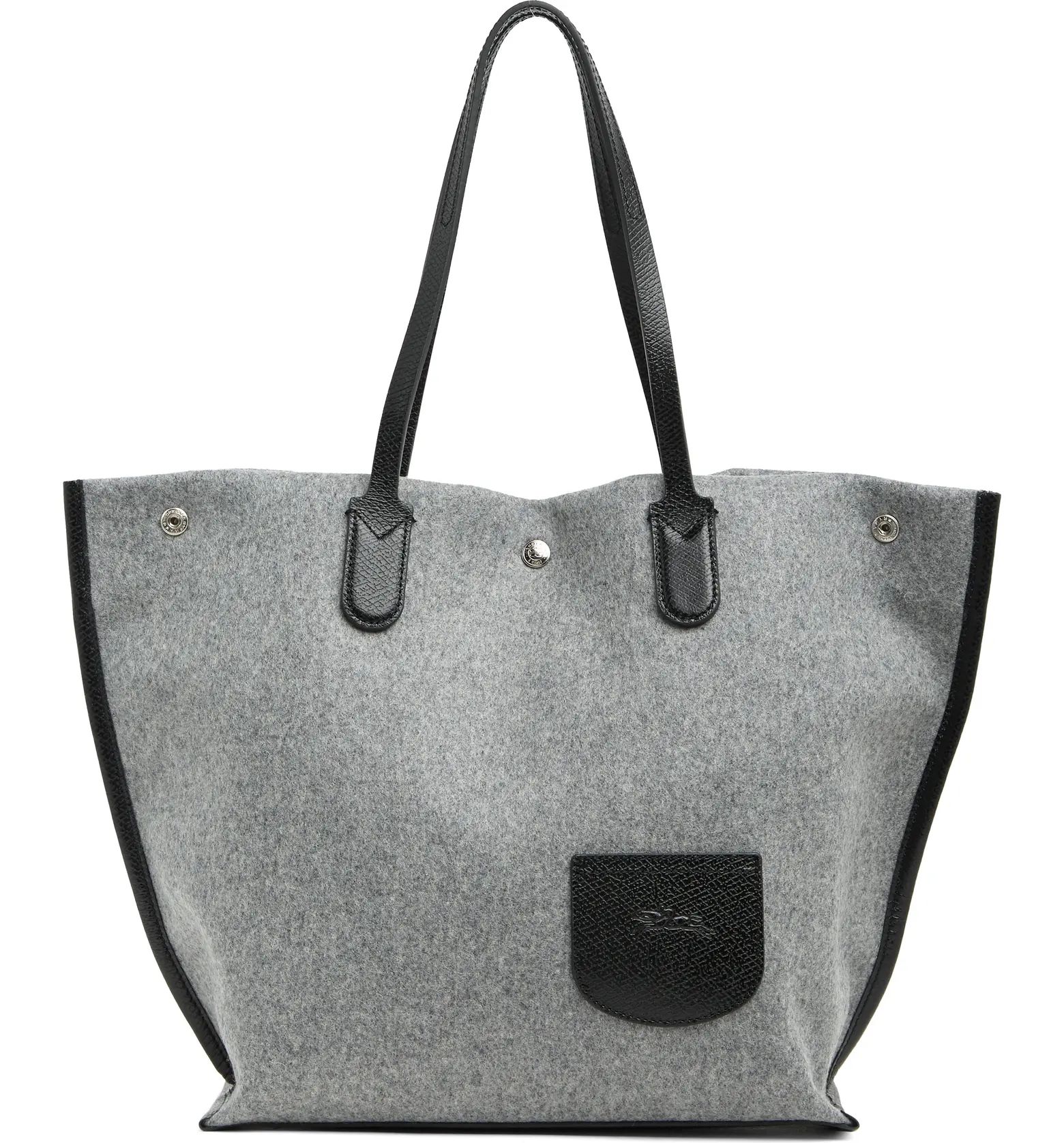 Essential Wool & Leather Open Tote | Nordstrom