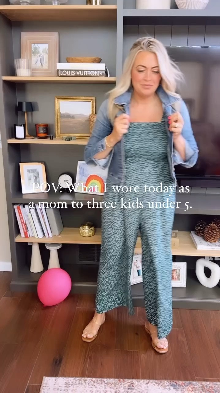 We live for a romper Jean jacket combo 