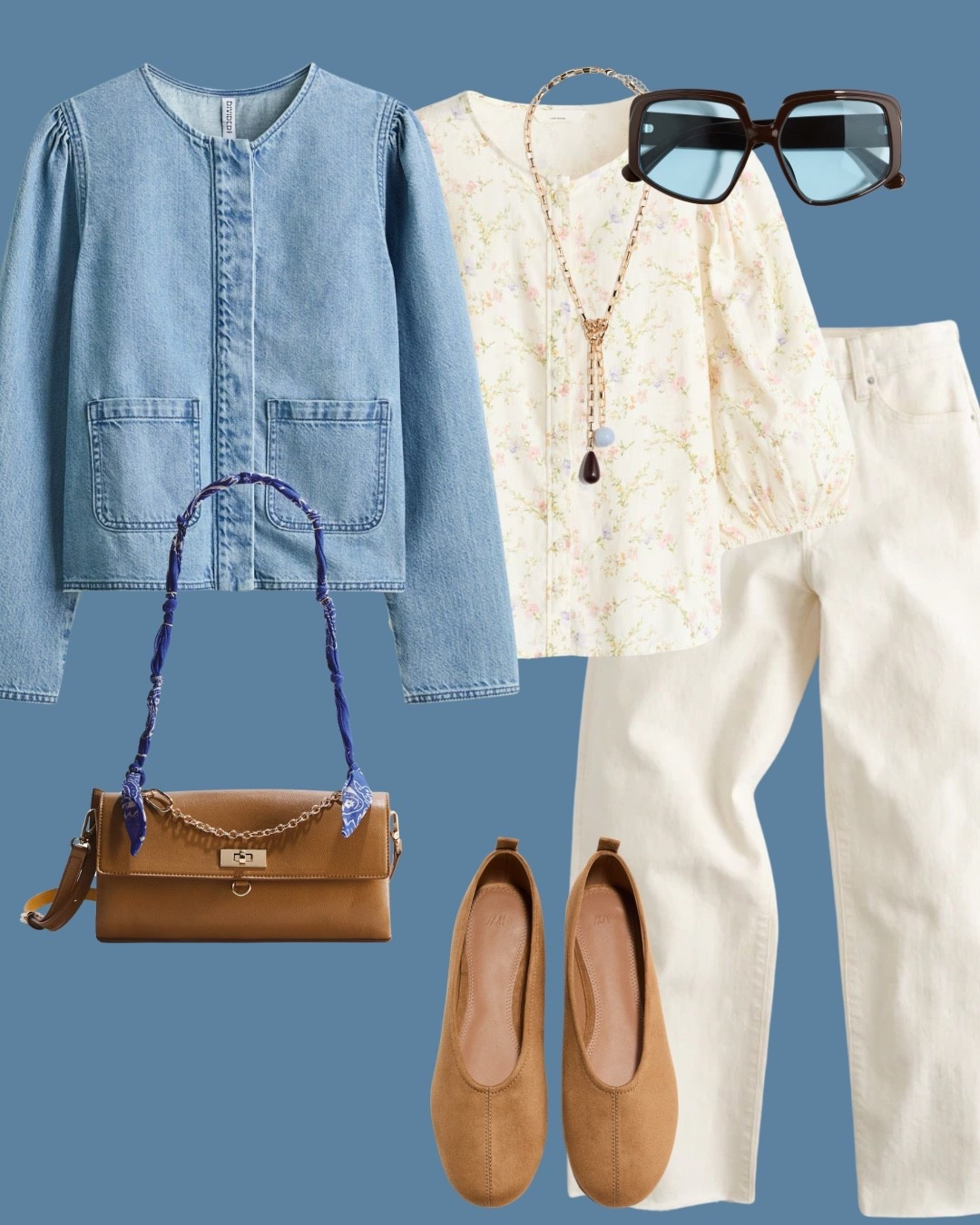 I love this spring style a little unique denim jacket 💙