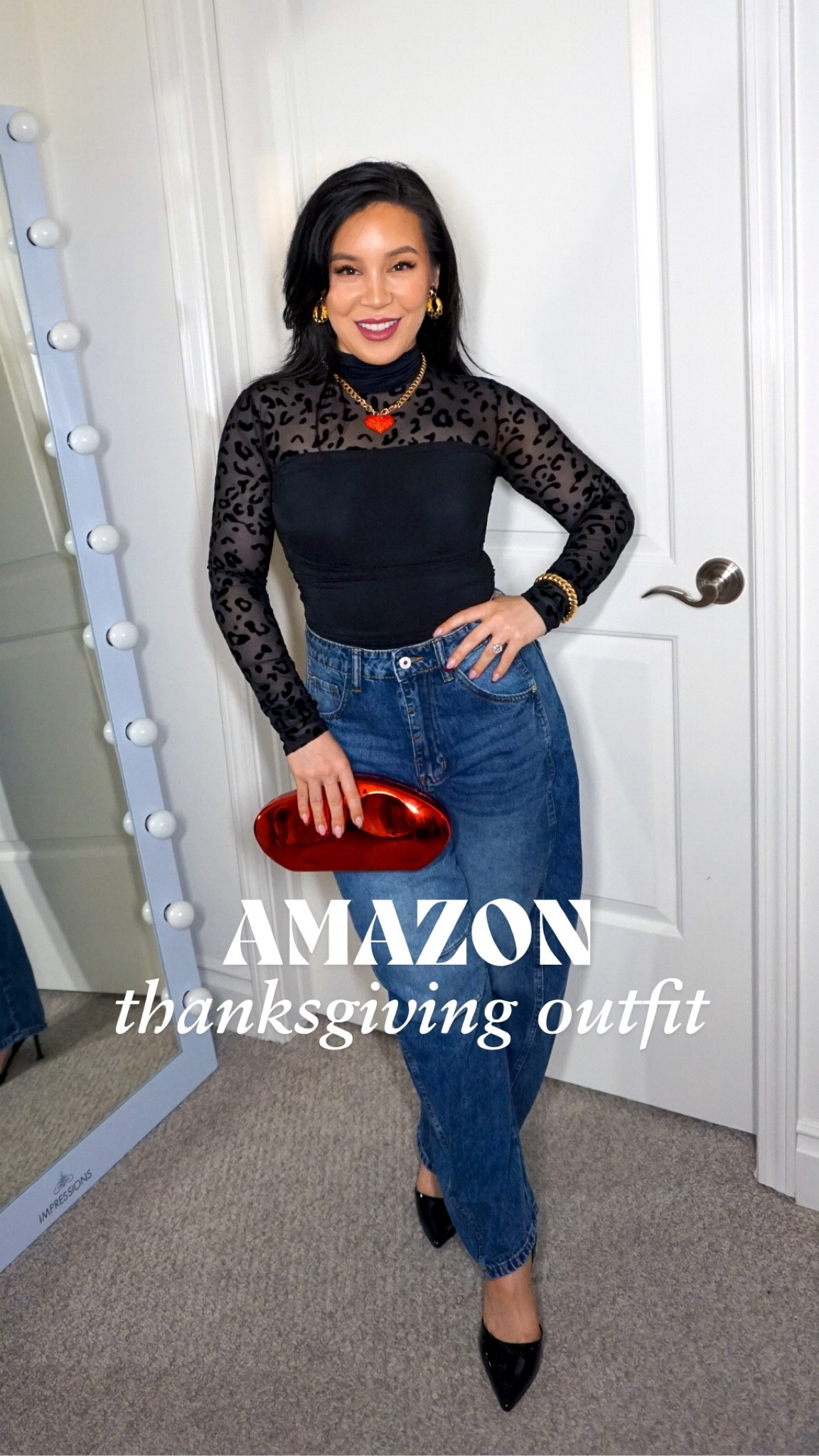 The perfect amazon outfit for thanksgiving. This bodysuit is on sale right now so it’s less than $20! 🏃🏻‍♀️💨 

Bodysuit: small
Jeans: 4
Shoes: true to size
Shapeweae: mediumm

#LTKSaleAlert #LTKFindsUnder50 #LTKHoliday