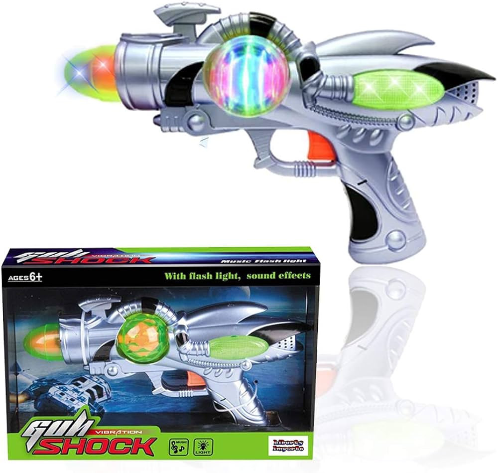 Electric Toy Space Gun, Galactic Infinity Alien Blaster Pistol for Kids Pretend Play with Flashin... | Amazon (US)