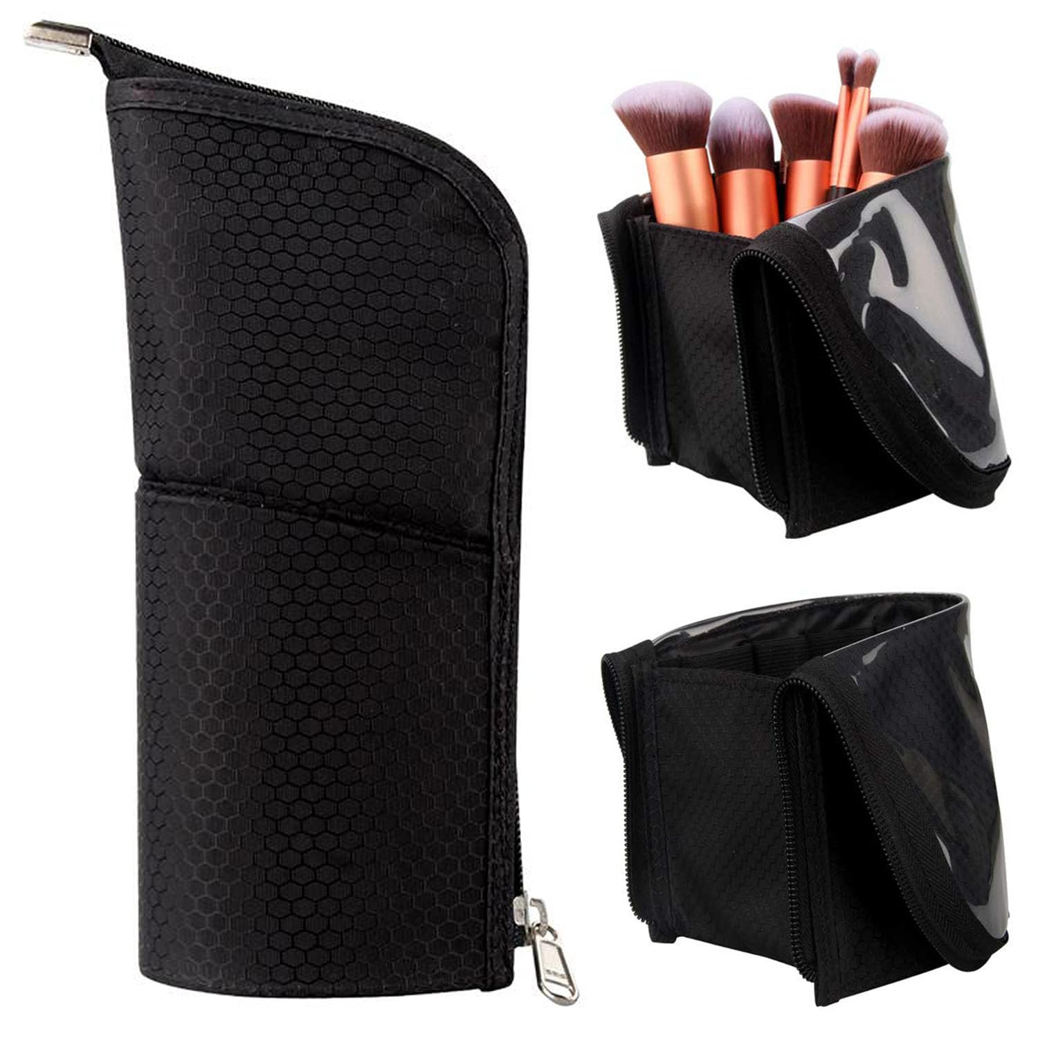 Makeup Brush Case Travel Makeup Brush Holder Large Makeup Brush Bag Professional Cosmetic Bag Art... | Amazon (US)