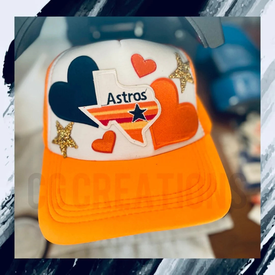 Custom HOUSTON ASTROS, Trucker Cap With Embroidery Patches - Etsy | Etsy (US)
