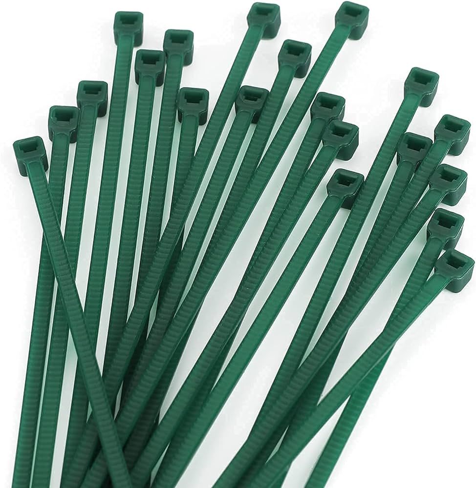 KINGLAKE GARDEN Green Zip Ties 100 Pack Green Self-Locking Green Nylon Tie,Premium Plastic Cable ... | Amazon (US)