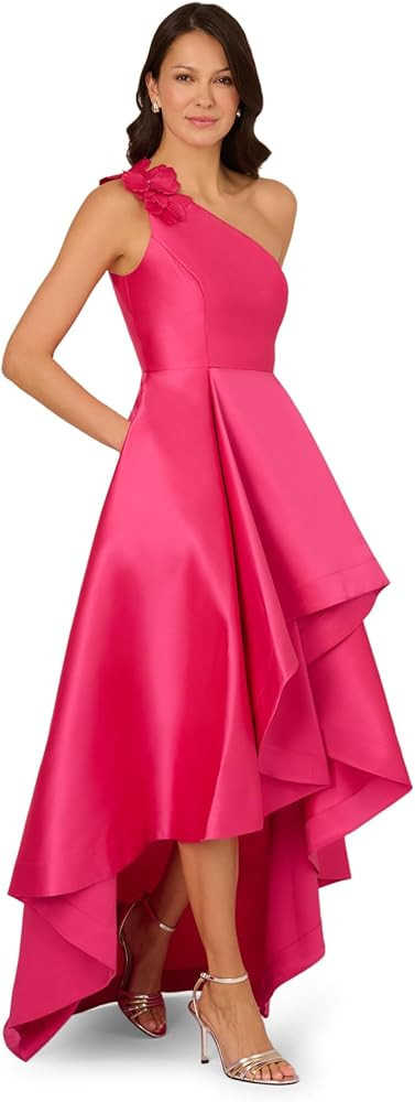 Adrianna Papell Womens Mikado High-Low Gown | Amazon (US)