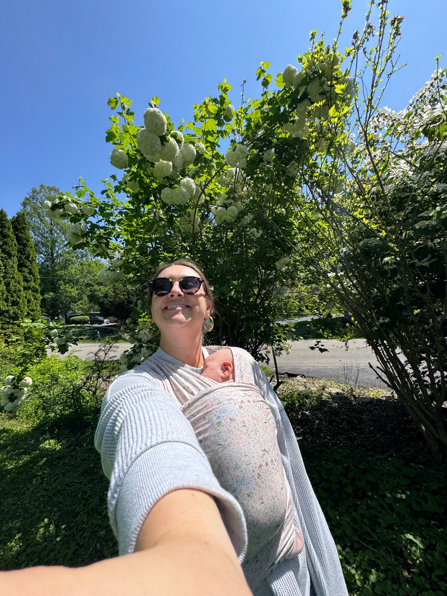 Spring newborn outfit means a baby always strapped to me  

#LTKKids #LTKBaby