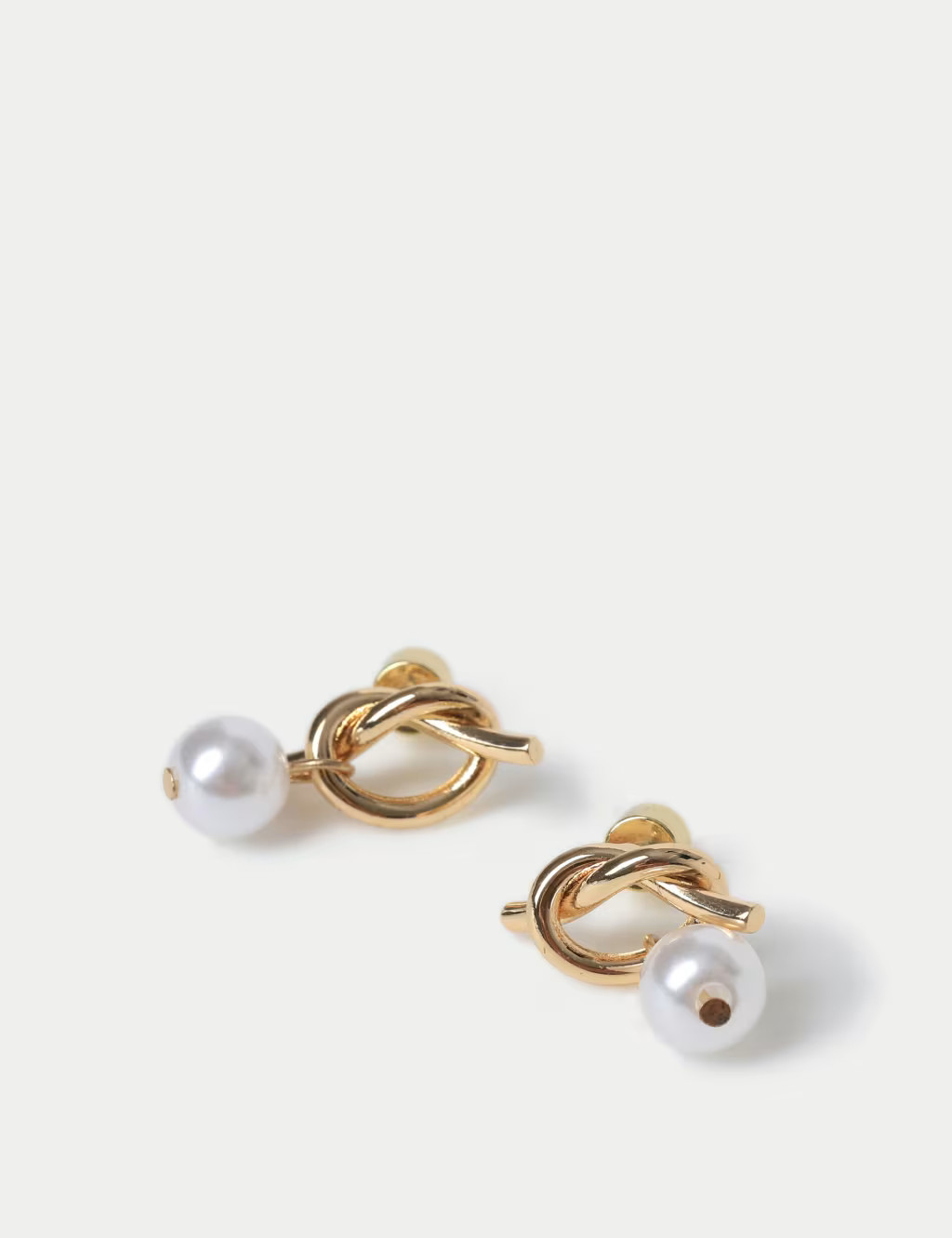 Gold Tone T-Bar Pearl Stud Earring | Marks & Spencer (UK)