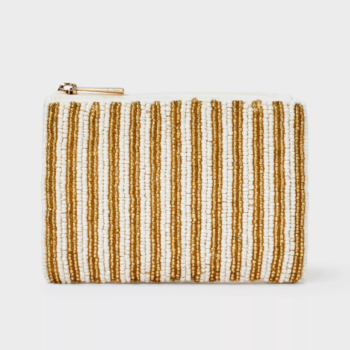 Beaded Striped Zip Pouch - A New Day™ Gold | Target