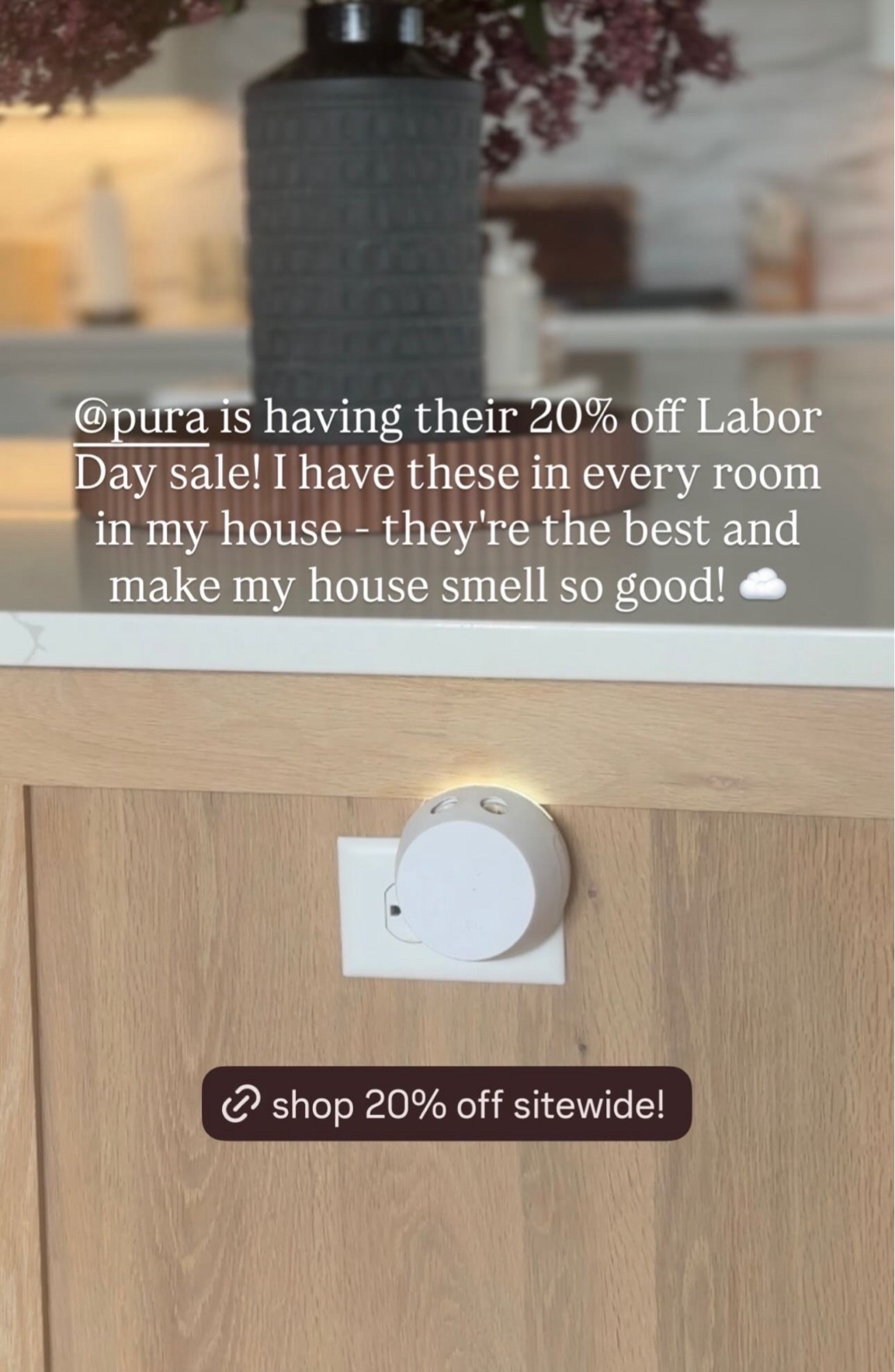 Obsessed with my Puras and they're having their 20% off sitewide Labor Day sale! Perfect time to stock up on all our favorites or try it if you've been wanting one! ☁️

Pura, pura diffuser, pura fragrances, home scents, Labor Day sale

#LTKHome #LTKSaleAlert