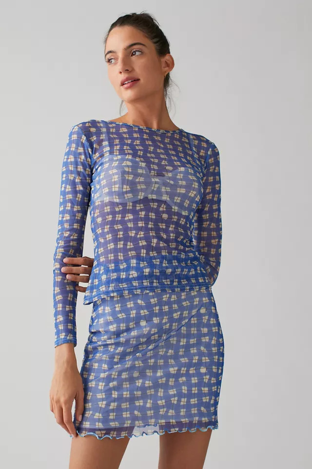 Daisy Street Sophia Mesh Top And Mini Skirt Set | Urban Outfitters (US and RoW)