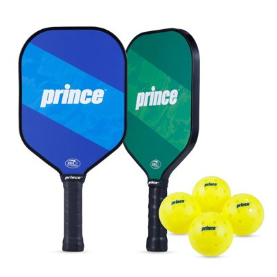 Prince Pickleball Carbon Fiber Set 6 Piece Challenger Edition with 2 Paddles and 4 Balls | Target