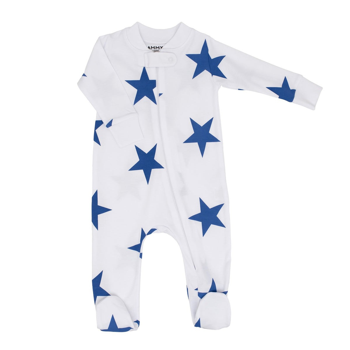 Bold Star Zipper Romper in Blue | Sammy + Nat