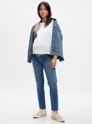 Maternity Inset Panel Girlfriend Jeans | Gap (US)