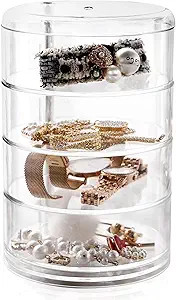 Stackable Storage Hair Accessories Organizer Jewellery Trays Clear Accessories Containers | Amazon (US)