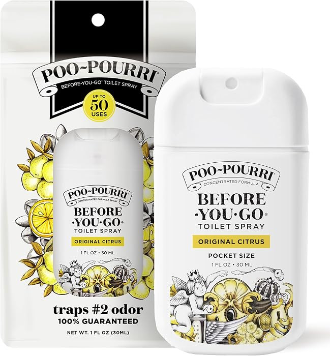 Poo-Pourri Before-You-Go Pocket Toilet Spray, Travel Essentials, Original Citrus, 1 Fl Oz, Up to ... | Amazon (US)