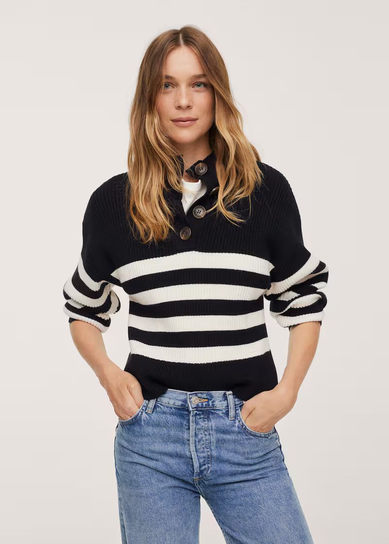 Striped knit sweater | MANGO (UK)